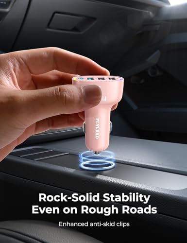 FLYLEAD 75 W USB C Car Charger – 4-Port Fast Charging Adapter for i Phone 16/15/14/13 Series – High-Speed Cigarette Lighter Power Solution in Sleek Red – Unmatched Compatibility and Performance for Effortless Road Charging