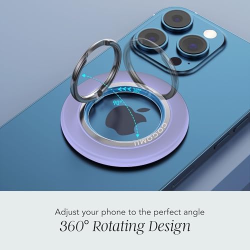 Cocomii Eco-Friendly 360° Magnetic Phone Ring Holder – Ultimate Grip and Kickstand for Mag Safe i Phones, Compatible with 16 Pro Max, 15, 14, 13, 12, Plus, Mini – Stylish Black Design for Enhanced Versatility and Secure Use