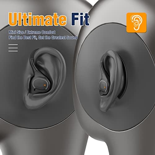 Compact Bluetooth Sport Earbuds for Small Ears – IPX7 Waterproof Wireless Earphones with Advanced Noise Cancellation, 24-Hour Playtime, and Integrated Microphone – Perfectly Engineered for Active Lifestyles in Sleek Black (BE1039)