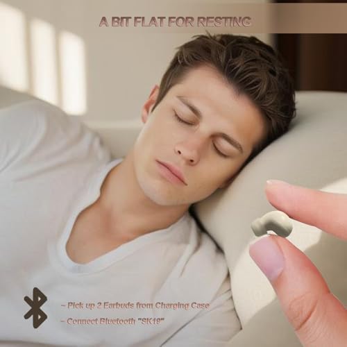 Ultra-Compact Bluetooth Invisible Earbuds for Sleep – Discreet Noise-Cancelling Mini Headphones Perfect for Side Sleepers and Work – Enhanced Comfort and Connectivity Features for an Immersive Audio Experience