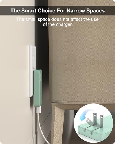 Sleek Light Blue 30 W Dual-Port USB Wall Charger – Ultra-Fast Charging for i Pad Pro, i Phone 12/14/15 & Galaxy S22 – Compact & Travel-Friendly Design with Advanced Safety Features for Effortless Connectivity