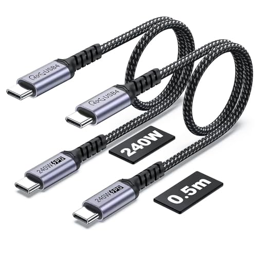 10 FT USB C 3.1 Gen 2 Cable – 2 Pack for High Speed 10 Gbps Data Transfer & 100 W Fast Charging, 4 K 60 Hz Video Output Compatible with Mac Book Pro, Galaxy S21, Thunderbolt 3 – Ultimate Connectivity Solution for Power Users