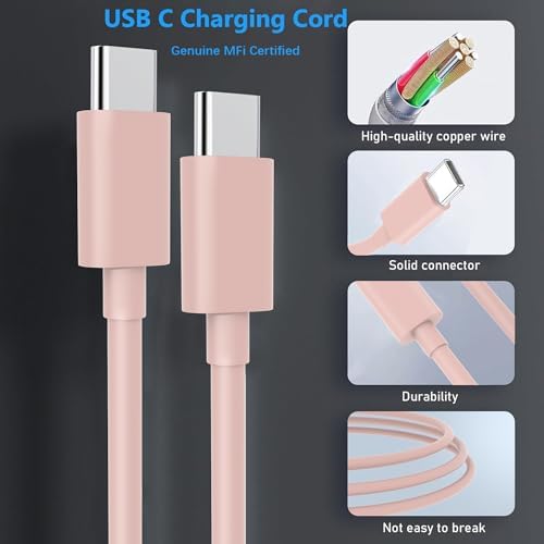 10 FT i Pad Fast Charging Cable Set – High-Power 20 W USB C Charger with Extended Reach for Ultimate Flexibility, Compatible with i Pad 10 th/11 th Gen, i Pad Pro (12.9/11 inch), i Pad Air (4 th/5 th), and i Pad Mini – Durable, Stylish Black Design for Seamless Charging Experience