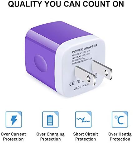 Gi Green Single-Port Fast Charging Block – 5 Pack USB Wall Adapter for i Phone & Samsung Devices – Compact, Durable, and Efficient Power Solution for Home and Travel – Ultimate Compatibility with Latest Models