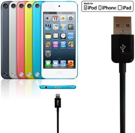 RND MFi Certified 1.5 FT Lightning to USB Cable for i Phone, i Pad & i Pod – Optimal Fast Charging & Data Sync Accessory for i Phone X Series, 8, 7, 6 Models – Durable & Portable Black Design for Everyday Use