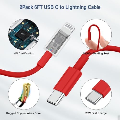 Ultra-Fast Charging Kit for i Phone 14/13/12 – 20 W USB-C Power Block & Dual 6 FT Lightning Cables in Vibrant Green – Superior Compatibility for Pro/Plus Models – Recharge Up to 50% in Just 30 Minutes – Stylish, Durable Design for Daily Use – Maximum Efficiency Meets Trendy Aesthetics