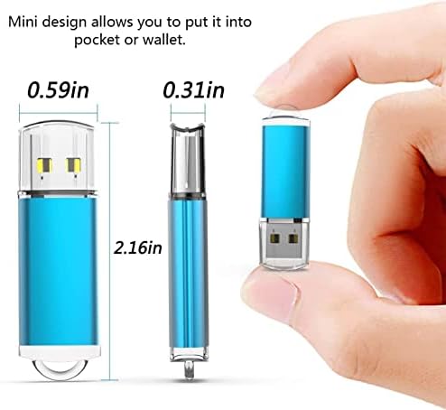 K&ZZ 5 Pack Multicolored 64 GB USB Flash Drives – High-Speed USB 2.0 Thumb Drives for Seamless Data Storage and Transfer – Ideal Portable Jump Drives for PC and Laptop Users – Vibrant and Durable Memory Stick Set for Effortless File Management