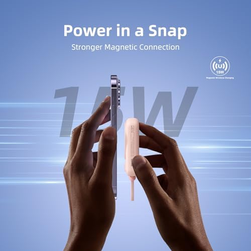 Magnetic Power Bank 10000 m Ah for i Phone – Fast Charging Wireless Charger with LED Display & Type-C Cable – 22.5 W PD Compatible Battery Pack for i Phone 16/15/14/13/12 Series – Sleek, Portable Design for Effortless On-the-Go Charging