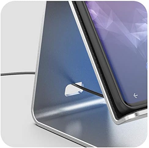 Sleek Aluminum Wireless Charging Dock with Customizable Dimmable LED Lights – Fast and Efficient Charging Station for i Phone, Android, and Galaxy Devices – Modern Desktop Accessory for Enhanced Aesthetic and Compatibility