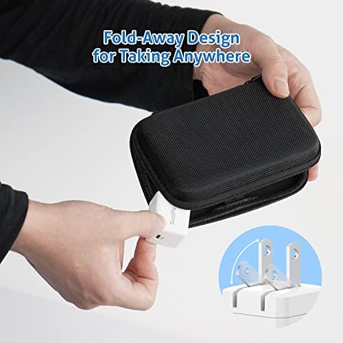 Soo Pii 20 W PD Fast USB C Charger – Compact, Foldable Power Adapter for i Phone 13, 12 Series, Tablets & More – Lightning-Fast Charging with Enhanced Versatility & Travel-Friendly Design