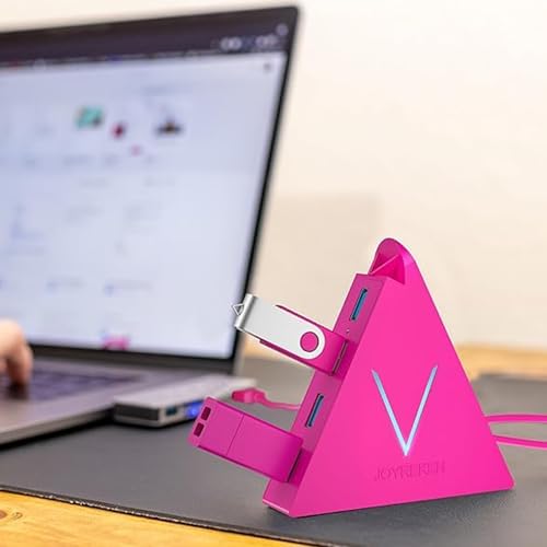 Elevate Your Connectivity with the Stylish Pink USB C Hub – 4 USB 3.0 Ports and 2 FT Extension Cables for Seamless Integration with i Pad Pro, Mac Book Pro, Surface & More – Ultimate Performance Meets Chic Design!
