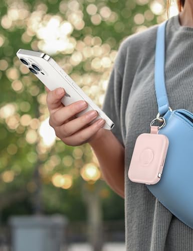 Compact RORRY 5000 m Ah Portable Charger Power Bank with Integrated Cables – Sleek Keychain Battery Pack for i Phone 16/15/14/13/12 and Apple Watch Ultra Series, Ultimate Travel Companion with Fast Charging and Modern Design