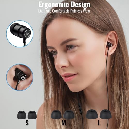Uli X Rider Wired Earbuds – Superior In-Ear Headphones with Anti-Tangle Cable and Microphone for Seamless Hands-Free Calls, Perfectly Designed for Small Ears and Enhanced Compatibility with i Phone, i Pad, Samsung Devices – Ideal for Students, Kids, and Women – Backed by 5-Year Warranty for Unmatched Quality and Comfort