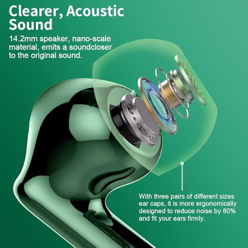 Btootos Ultra-Durable Bluetooth 5.4 Wireless Earbuds – Immersive Bass Sound with Noise-Cancelling Mic, IP7 Waterproof Design for Active Lifestyles, 36-Hour Playtime with LED Battery Display, Bold Yellow for a Striking Audio Experience