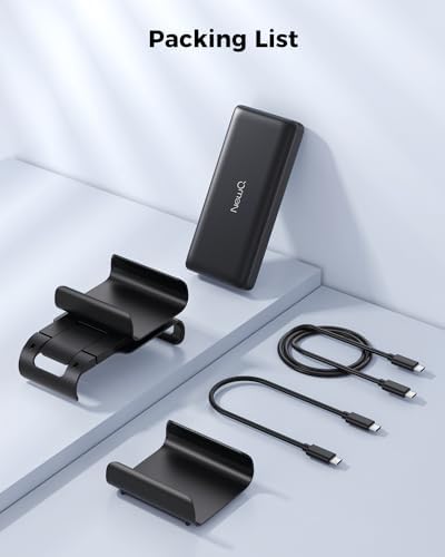 NEWQ 20000 m Ah Portable Power Bank – 65 W PD 3.0 Fast Charger with Dual USB Ports for Seamless Device Compatibility – Ideal for Gaming Consoles like Steam Deck & Switch, Laptops including Mac Book, Dell, Lenovo, & Asus – Compact, Lightweight Design for On-the-Go Charging
