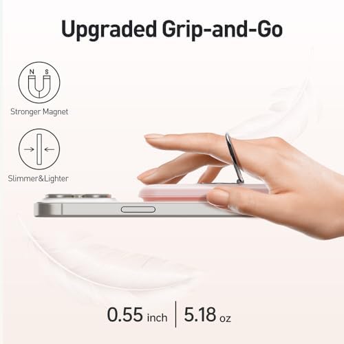 Revolutionize Your Charging Routine with the i WALK 6000 m Ah Magnetic Power Bank – Sleek Wireless Charger with Finger Ring for Effortless Handling, Fast USB-C Connectivity, and Real-Time LED Battery Display – Perfectly Compatible with i Phone 16 Series, 15, 14, 13, and 12 – Experience Seamless Power on the Go!