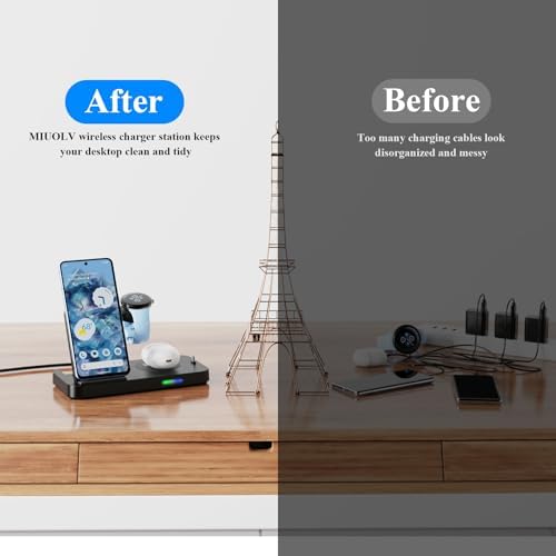 Ultimate 4-in-1 Foldable Wireless Charging Station for Google Pixel Devices – Fast Charge Your Pixel Watch, Smartphone, and Buds with 24 W Adapter – Compact, Portable Design for Effortless Charging On-the-Go – Enhanced Compatibility for Pixel 9 Pro/9/8 Pro/8/7/2/1 – Non-Slip Stability for Secure Power Solutions