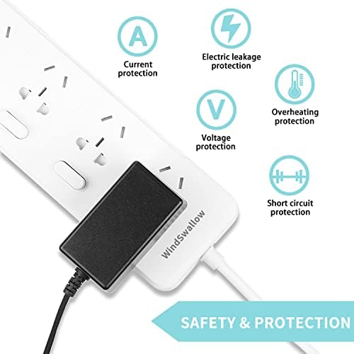 High-Efficiency 15 V 3 A AC DC Power Supply Adapter – 45 W Output with 3.3 ft Cord for Enhanced Device Compatibility (5.5 x 2.1 & 2.5 mm Plugs) – Perfect Charging Solution for 1 A to 3 A Electronics, Ideal for Routers, Cameras, and LED Lights