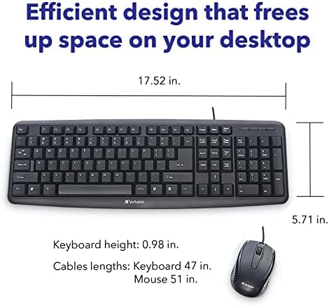Elevate Your Typing Experience with the Verbatim Slimline Wireless Keyboard – 2.4 GHz Plug-and-Play Full-Size Design with Adjustable Tilt Legs and Numeric Keypad for Ultimate Comfort and Productivity – Perfectly Compatible with PC and Laptop in Sleek Black Finish – Eco-Friendly Frustration-Free Packaging