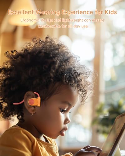 Kid-Friendly Open Ear Headphones – Vibrant Purple Lightweight Design for School and Outdoor Fun – Safe Air Conduction Technology with 3.5 mm Jack – Ultimate Comfort and Hearing Protection for Young Explorers