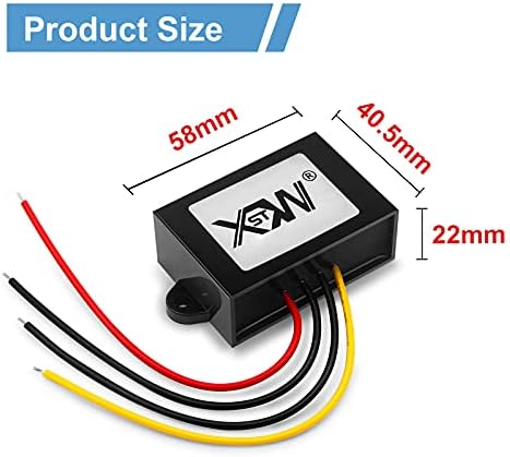 Versatile Waterproof DC/DC Buck Converter: 36 V/48 V to 5 V Step Down Module – 6 A, 30 W Power Supply for Automotive, Marine & Solar Applications – Enhanced Efficiency & Safety Features for Reliable Power Delivery