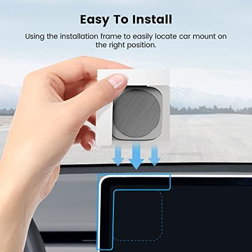 Magnetic Phone Mount for Tesla Model 3 & Y – Seamless Mag Safe Integration for i Phone 12/13/14/15 Series – Invisible Foldaway Design Enhances Interior Aesthetics – Secure, Hands-Free Navigation & Communication Accessory for Tesla Drivers – Effortless Installation, Optimized Compatibility & Unmatched Stability