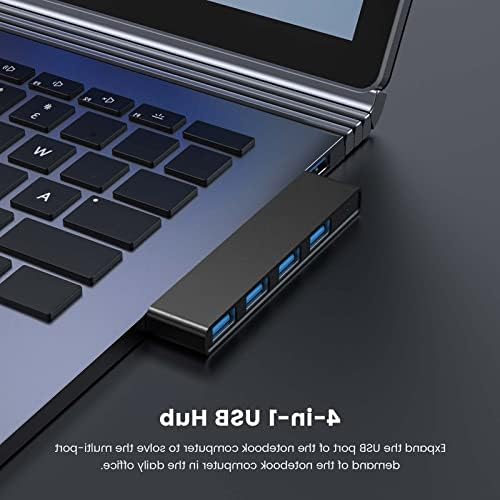Enhance Your Digital Workspace with Fidioto USB Hub 2 Pack – Versatile 4-Port Adapter for Laptops & Macs, Featuring 1 Ultra-Fast USB 3.0 Port and 3 USB 2.0 Ports for Effortless Device Connectivity and Data Transfer, Ideal for Busy Professionals and Students on the Move