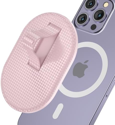 AUROX Mag Safe Phone Grip with Kickstand & Finger Loop – Premium Magnetic Holder for i Phone 12-16 Series in Sleek White – Unmatched Stability & Hands-Free Viewing for Ultimate User Convenience