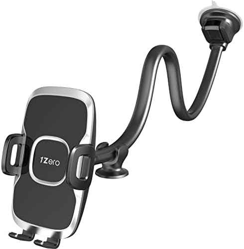 Ultimate 14-Inch Gooseneck Car Phone Mount Holder with Industrial-Strength Suction for Windshield Stability – Hands-Free Universal Cell Phone Holder Compatible with i Phones and Androids for Safe Navigation and Entertainment