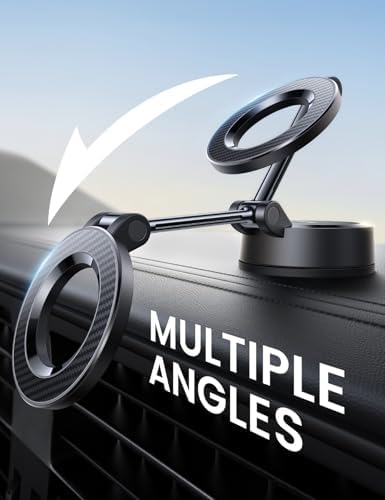 Lamicall Mag Safe Car Mount – 70 LBS Ultra-Stable Magnetic Phone Holder for Secure Dashboard & Windshield Use, 360° Rotatable Viewing for i Phone 16 Pro Max Plus, 15, 14, 13, 12 – Optimal Safety & Effortless Connectivity for All Drivers