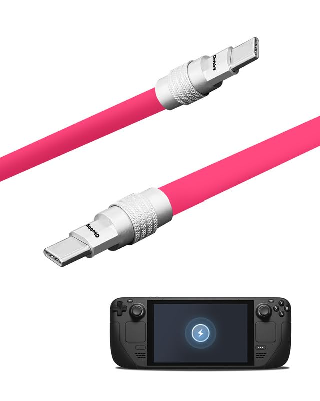 Ultimate 100 W USB Type C Fast Charging Cable for Steam Deck – 6.6 ft Durable Silicone Charger with Tangle-Free Design, Ideal for Gamers & Tech Lovers, Superior Power Delivery for All USB-C Devices