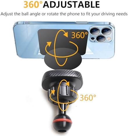 2024-2025 Jeep Wrangler JL Magnetic Phone Mount – Adjustable 360° Dashboard Cradle for Secure Navigation and Hands-Free Use – Sleek Black Finish for Enhanced Interior Style – Quick Installation for Optimal Driving Safety and Convenience