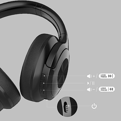 Stylish Pink Over-Ear Bluetooth Headphones with 65 Hours Playtime – Immerse Yourself in Deep Bass Stereo Sound, Ultra-Portable Foldable Design, Perfect for Travel, Gaming, and Movie Lovers
