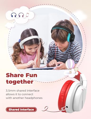 i Clever Kids Headphones: Safe 85 d B Volume-Limited Over-Ear Stereo Sound for Children – Foldable, Lightweight, and Compatible with i Pads and Computers for Easy Travel and Learning