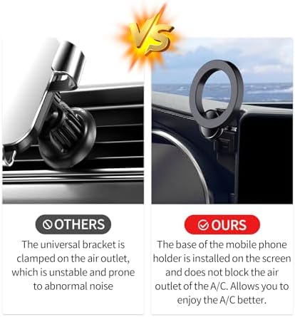 Premium 360° Rotation Car Phone Holder for 2023-2025 Mercedes Benz GLC & 2022-2025 C-Class – Mag Safe Compatible Mount for 12.3-Inch Digital Instrument Cluster – Secure Clip Design for Enhanced Stability & Hands-Free Convenience – Ideal Smartphone Accessory for Navigation and Calls