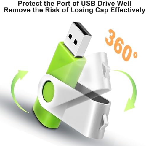 Maximize Your Data Storage with the 10-Pack 8 GB USB Flash Drives – Swivel Design for Easy Access and Enhanced Compatibility, Ideal for Personal and Professional Use, Fast USB 2.0 Transfer Speeds, Perfect for Backups and File Sharing