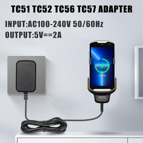 CBQ TC51 Charger Cable for Zebra TC51 TC52 TC56 TC57 TC510 TC510K TC52X TC520L PDA Barcode Scanners Charger（with Plug adaptors. – Enhanced Compatibility and Speed
