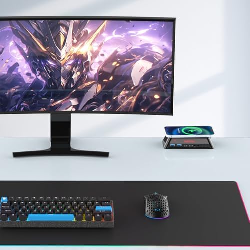 Revolutionize Your Work Setup with the 16-in-1 USB-C Hub Docking Station – Ultimate Connectivity Hub Featuring Dual 4 K HDMI, Rapid USB 3.0 Data Transfer, and Effortless Wireless Charging for Laptops and Tablets!