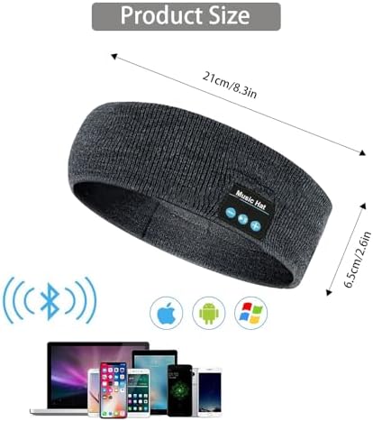 Wireless Bluetooth Sleep Headband Headphones – Ultra-Thin HD Speakers for Comfort and Quality Sleep, Perfect for Meditation, Travel, and Active Lifestyles – Enhance Your Sleep and Focus with Premium Sound