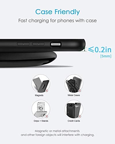 NANAMI 15 W Qi Fast Wireless Charger with PD3.0 Adapter – Streamlined Charging Pad for i Phone 16/15/14/13/12/11/XS Max & Samsung Galaxy S25/S24/S23/S22/S21/Note 20 – Effortless Power for Air Pods Pro & Qi Devices – Intelligent Overheating Protection & Elegant Minimalist Design for Home or Office
