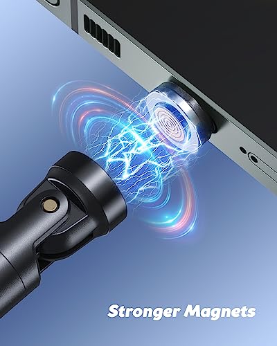 AUFU 9 Pin Magnetic Charging Cables – 4-Pack (2 x3 ft, 2 x6 ft) with 360°/180° Rotating Connectors for Effortless Fast Charging and Data Transfer – Compatible with Type C, Micro USB & i-Products – Durable, High-Speed 3 A Magnetic Charger for All Devices