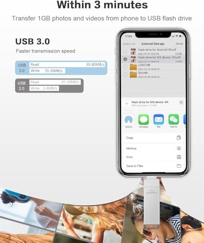 High-Speed 512 GB MFi Certified USB 3.0 Flash Drive – Versatile 4-in-1 External Storage for i Phone, i Pad, Android & PC – Effortless Photo & Video Transfer, Secure Backup, and Enhanced Memory Expansion – Stylish Pink Design