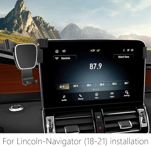 Premium Lincoln Navigator Phone Holder for 2022-2024 | Hands-Free Mobile Mount with 360° Rotation | Sleek Auto Accessory for Safe Navigation and Communication | Durable Design & Easy Installation for Enhanced Driving Experience