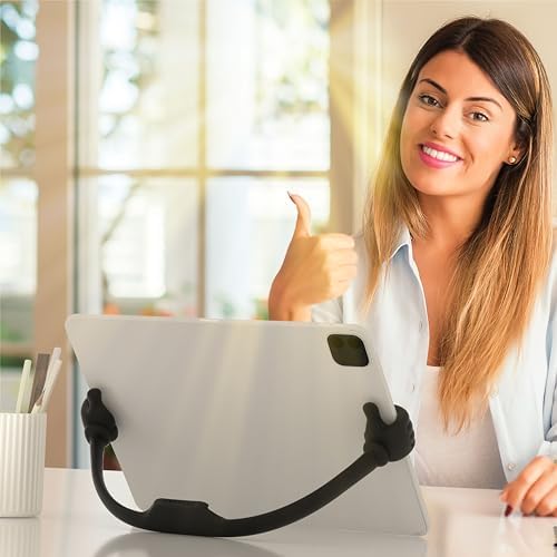 HONSKY 3361942 Thumbs Up Adjustable TPU Mobile Stand – Versatile Multi-Angle Holder for Phones & Tablets – Chic Blue & Black Design – Perfect for Hands-Free Viewing at Home or Office – Lightweight, Durable, and Effortless to Transport