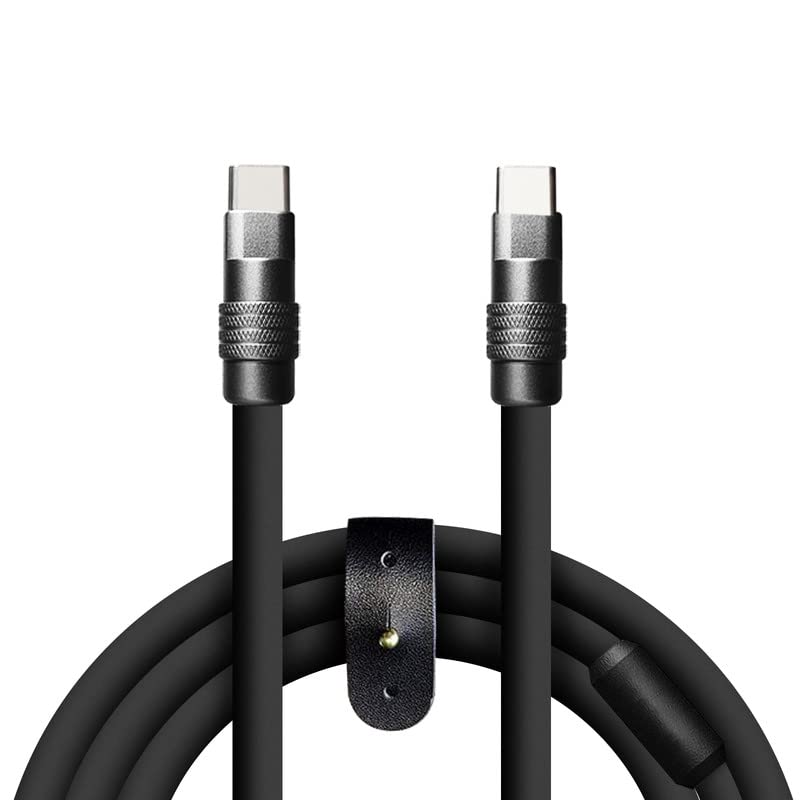 Revolutionary 8.5 FT Samurai Edition USB-C Cable – Ultra-Durable Black Chubby Design for 240 W Fast Charging, Perfectly Compatible with i Phone 16/15, i Pad, Mac Book & Galaxy Series, Stylish Silicone Build for Everyday Reliability and Optimal Performance