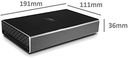 Vantec NST-371 C31-BK Nex Star Gx USB 3.1 Gen 2 Type-C 3.5″ SATA HDD/SSD Enclosure – Premium Aluminum Case for Superior Data Transfer, Plug-and-Play Convenience, Dual USB Compatibility, and Enhanced Durability for Storage Enthusiasts