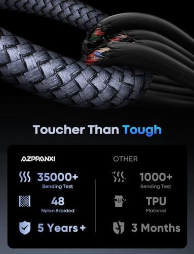 Elevate Your Charging Game with Our 20 Ft USB C Cable – Fast Charging & Data Sync for i Phone 15 Pro Max, Samsung Galaxy & More – Sturdy Double Braided Nylon Design for Ultimate Durability – Perfect for Home, Office, and Travel Needs