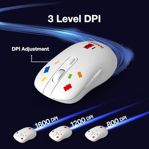 Haribo Gummy Bear Wireless Mouse – Stylish Bluetooth 3.0/5.0 & 2.4 GHz Connectivity, Adjustable DPI for Precision, Multi-Device Pairing for Seamless Workflow, Compact Ergonomic Design for On-the-Go Use, Ideal for Laptop & Desktop Productivity