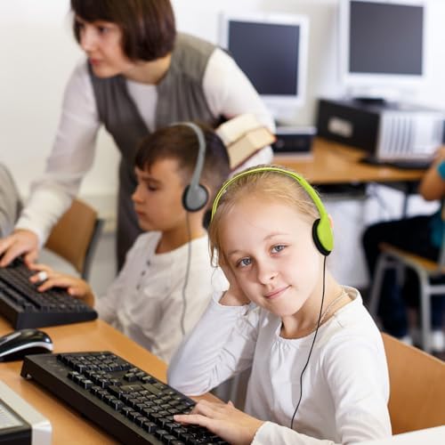 Enhance Classroom Learning with Konohan 32 Pack Adjustable Headphones – Durable Multicolor Wired Earphones for Students and Adults – Superior Audio Clarity and Comfort for Immersive Educational Experiences