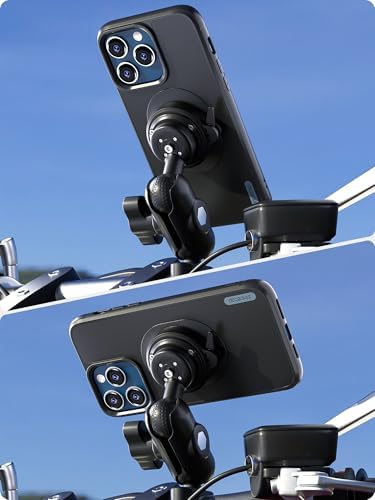 sincetop Quad Series Phone Holder for Bikes & Motorcycles – Premium Aluminum Handlebar Mount with Quick Lock Mechanism – Universal Fit for Mountain, Road, E-Bikes & Scooters – Securely Accommodates All Phone Sizes for Seamless Navigation and Hands-Free Experience